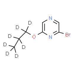 ChemSpider 2D Image | 2-Bromo-6-[(~2~H_7_)propyloxy]pyrazine | C7H2D7BrN2O