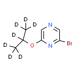 ChemSpider 2D Image | 2-Bromo-6-[(~2~H_7_)-2-propanyloxy]pyrazine | C7H2D7BrN2O