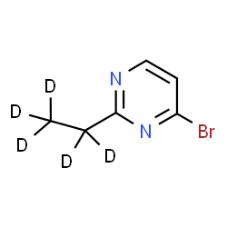ChemSpider 2D Image | 4-Bromo-2-(~2~H_5_)ethylpyrimidine | C6H2D5BrN2