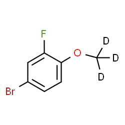 ChemSpider 2D Image | 4-Bromo-2-fluoro-1-[(~2~H_3_)methyloxy]benzene | C7H3D3BrFO