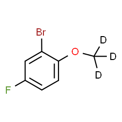 ChemSpider 2D Image | 2-Bromo-4-fluoro-1-[(~2~H_3_)methyloxy]benzene | C7H3D3BrFO
