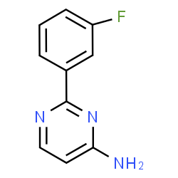 ChemSpider 2D Image | 2-(3-Fluorophenyl)pyrimidin-4-amine | C10H8FN3