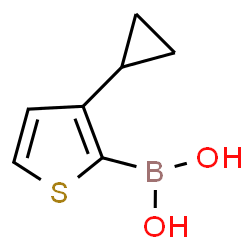 ChemSpider 2D Image | (3-Cyclopropyl-2-thienyl)boronic acid | C7H9BO2S