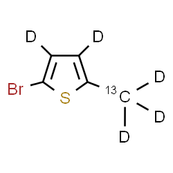 ChemSpider 2D Image | 2-Bromo-5-(~13~C,~2~H_3_)methyl(~2~H_2_)thiophene | C413CD5BrS