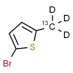 ChemSpider 2D Image | 2-Bromo-5-(~13~C,~2~H_3_)methylthiophene | C413CH2D3BrS