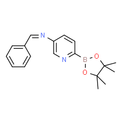ChemSpider 2D Image | (Z)-1-Phenyl-N-[6-(4,4,5,5-tetramethyl-1,3,2-dioxaborolan-2-yl)-3-pyridinyl]methanimine | C18H21BN2O2