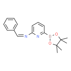ChemSpider 2D Image | (Z)-1-Phenyl-N-[6-(4,4,5,5-tetramethyl-1,3,2-dioxaborolan-2-yl)-2-pyridinyl]methanimine | C18H21BN2O2