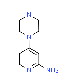 ChemSpider 2D Image | 4-(4-Methyl-1-piperazinyl)-2-pyridinamine | C10H16N4