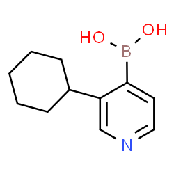 ChemSpider 2D Image | (3-Cyclohexyl-4-pyridinyl)boronic acid | C11H16BNO2