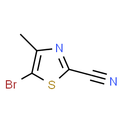 ChemSpider 2D Image | 5-Bromo-4-methyl-1,3-thiazole-2-carbonitrile | C5H3BrN2S