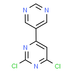 ChemSpider 2D Image | 2,6-Dichloro-4,5'-bipyrimidine | C8H4Cl2N4