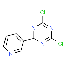 ChemSpider 2D Image | 2,4-Dichloro-6-(3-pyridinyl)-1,3,5-triazine | C8H4Cl2N4