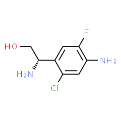 ChemSpider 2D Image | (2S)-2-Amino-2-(4-amino-2-chloro-5-fluorophenyl)ethanol | C8H10ClFN2O