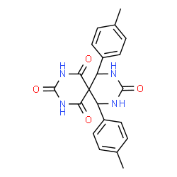 ChemSpider 2D Image | 7,11-Bis(4-methylphenyl)-2,4,8,10-tetraazaspiro[5.5]undecane-1,3,5,9-tetrone | C21H20N4O4