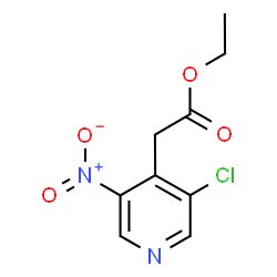 ChemSpider 2D Image | Ethyl (3-chloro-5-nitro-4-pyridinyl)acetate | C9H9ClN2O4