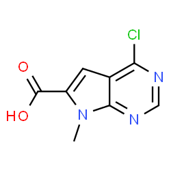 ChemSpider 2D Image | 4-Chloro-7-methyl-7H-pyrrolo[2,3-d]pyrimidine-6-carboxylic acid | C8H6ClN3O2