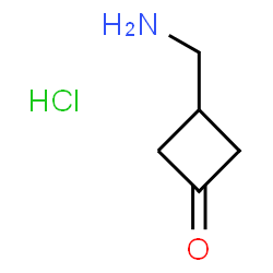 ChemSpider 2D Image | 3-(Aminomethyl)cyclobutan-1-one hydrochloride | C5H10ClNO