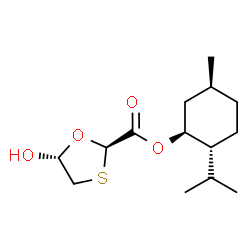 ChemSpider 2D Image | (1S,2R,5S)-2-Isopropyl-5-methylcyclohexyl (2R,5R)-5-hydroxy-1,3-oxathiolane-2-carboxylate | C14H24O4S