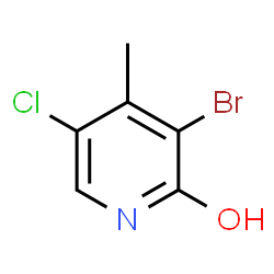 ChemSpider 2D Image | 3-Bromo-5-chloro-4-methylpyridin-2-ol | C6H5BrClNO
