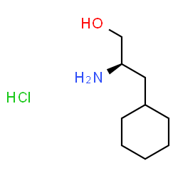 ChemSpider 2D Image | (2R)-2-Amino-3-cyclohexyl-1-propanol hydrochloride (1:1) | C9H20ClNO