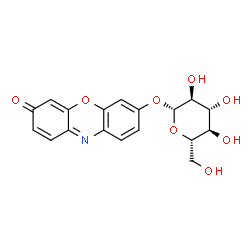 ChemSpider 2D Image | 3-Oxo-3H-phenoxazin-7-yl beta-L-glucopyranoside | C18H17NO8