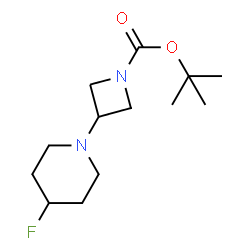 ChemSpider 2D Image | tert-Butyl 3-(4-fluoro-1-piperidyl)azetidine-1-carboxylate | C13H23FN2O2