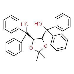 ChemSpider 2D Image | [(4R,5S)-2,2-Dimethyl-1,3-dioxolane-4,5-diyl]bis(diphenylmethanol) | C31H30O4