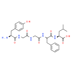 ChemSpider 2D Image | L-Tyrosylglycylglycyl-D-phenylalanyl-L-leucine | C28H37N5O7