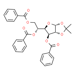 ChemSpider 2D Image | 3,5,6-Tri-O-benzoyl-1,2-O-isopropylidene-alpha-D-glucofuranose | C30H28O9