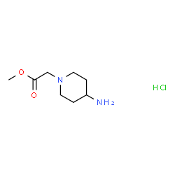 ChemSpider 2D Image | Methyl 2-(4-aminopiperidin-1-yl)acetate hydrochloride | C8H17ClN2O2