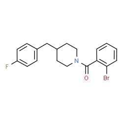 ChemSpider 2D Image | (2-Bromophenyl)[4-(4-fluorobenzyl)-1-piperidinyl]methanone | C19H19BrFNO