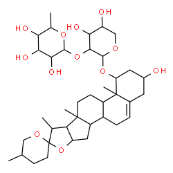 ChemSpider 2D Image | 3-Hydroxyspirost-5-en-1-yl 2-O-(6-deoxyhexopyranosyl)pentopyranoside | C38H60O12