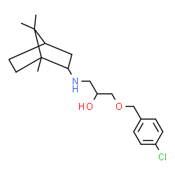 ChemSpider 2D Image | 1-[(4-Chlorobenzyl)oxy]-3-[(1,7,7-trimethylbicyclo[2.2.1]hept-2-yl)amino]-2-propanol | C20H30ClNO2