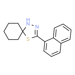 ChemSpider 2D Image | 3-(1-Naphthyl)-4-thia-1,2-diazaspiro[4.5]dec-2-ene | C17H18N2S