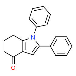 ChemSpider 2D Image | 1,2-Diphenyl-1,5,6,7-tetrahydro-4H-indol-4-one | C20H17NO