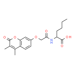 ChemSpider 2D Image | N-{[(3,4-Dimethyl-2-oxo-2H-chromen-7-yl)oxy]acetyl}norleucine | C19H23NO6