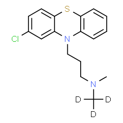 ChemSpider 2D Image | Chlorpromazine-D3 | C17H16D3ClN2S