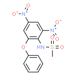 ChemSpider 2D Image | N-(2,4-Dinitro-6-phenoxyphenyl)methanesulfonamide | C13H11N3O7S