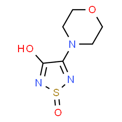 ChemSpider 2D Image | 4-(4-Morpholinyl)-1,2,5-thiadiazol-3(2H)-one 1-oxide | C6H9N3O3S