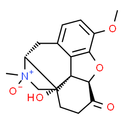 ChemSpider 2D Image | (1S,5R,13R,17S)-17-Hydroxy-10-methoxy-4-methyl-12-oxa-4-azapentacyclo[9.6.1.0~1,13~.0~5,17~.0~7,18~]octadeca-7(18),8,10-trien-14-one 4-oxide | C18H21NO5