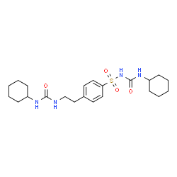 ChemSpider 2D Image | N-(CYCLOHEXYLCARBAMOYL)-4-(2-((CYCLOHEXYLCARBAMOYL)AMINO)ETHYL)BENZENESULFONAMIDE | C22H34N4O4S