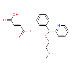 ChemSpider 2D Image | N,N-Dimethyl-2-[phenyl(2-pyridinyl)methoxy]ethanamine (2E)-2-butenedioate (1:1) | C20H24N2O5