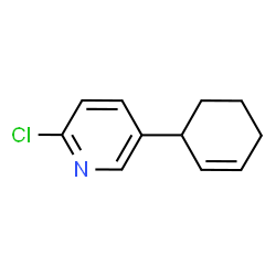 ChemSpider 2D Image | 2-Chloro-5-(2-cyclohexen-1-yl)pyridine | C11H12ClN