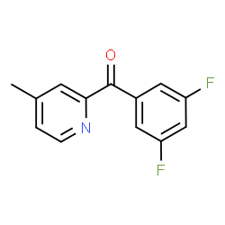 ChemSpider 2D Image | (3,5-Difluorophenyl)(4-methyl-2-pyridinyl)methanone | C13H9F2NO