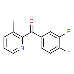ChemSpider 2D Image | (3,4-Difluorophenyl)(3-methyl-2-pyridinyl)methanone | C13H9F2NO