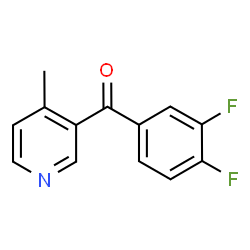 ChemSpider 2D Image | (3,4-Difluorophenyl)(4-methyl-3-pyridinyl)methanone | C13H9F2NO