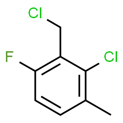 ChemSpider 2D Image | 2-Chloro-3-(chloromethyl)-4-fluoro-1-methylbenzene | C8H7Cl2F