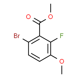 ChemSpider 2D Image | Methyl 6-bromo-2-fluoro-3-methoxybenzoate | C9H8BrFO3