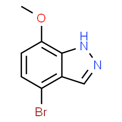 ChemSpider 2D Image | 4-Bromo-7-methoxy-1H-indazole | C8H7BrN2O