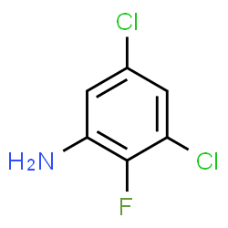 ChemSpider 2D Image | 3,5-Dichloro-2-fluoroaniline | C6H4Cl2FN